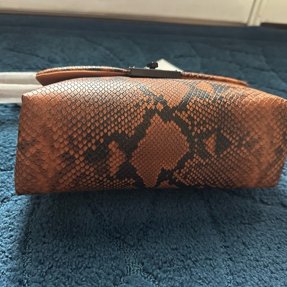 Nicole Miller Brown Snake Print Women Bag - Picture 5 of 9